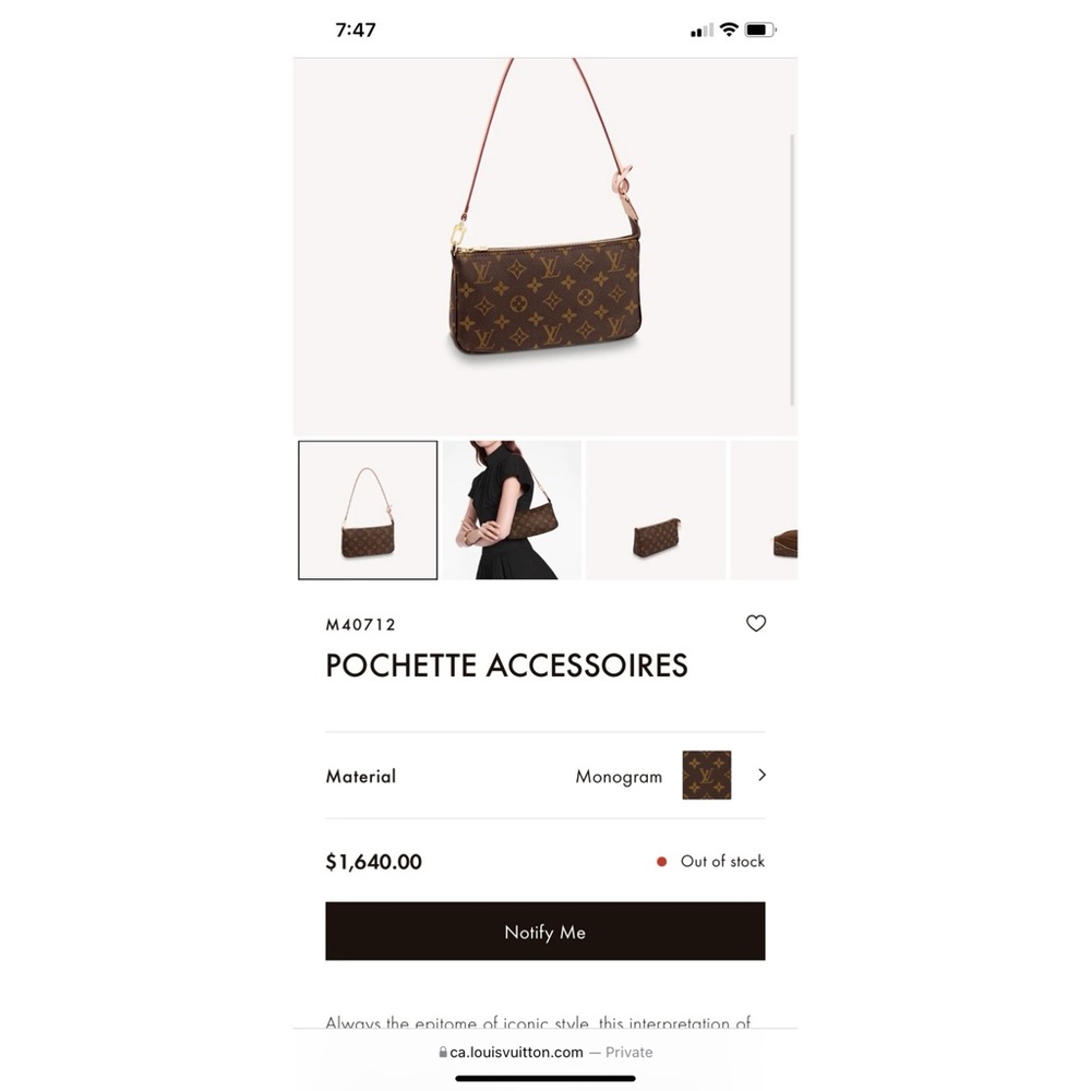 Soldd***FIRM Authentic Louis Vuitton pochette vintage FIRM - Picture 13 of 13